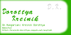 dorottya kreinik business card